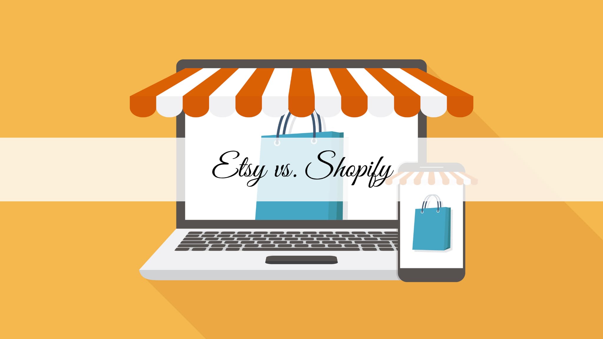 Etsy vs Shopify Vergleich Beitragsbild